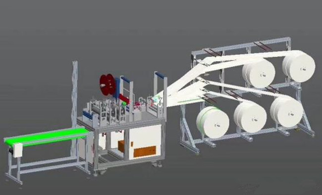 KN95口罩機(jī)(內(nèi)置鼻梁)半自動(dòng)生產(chǎn)線